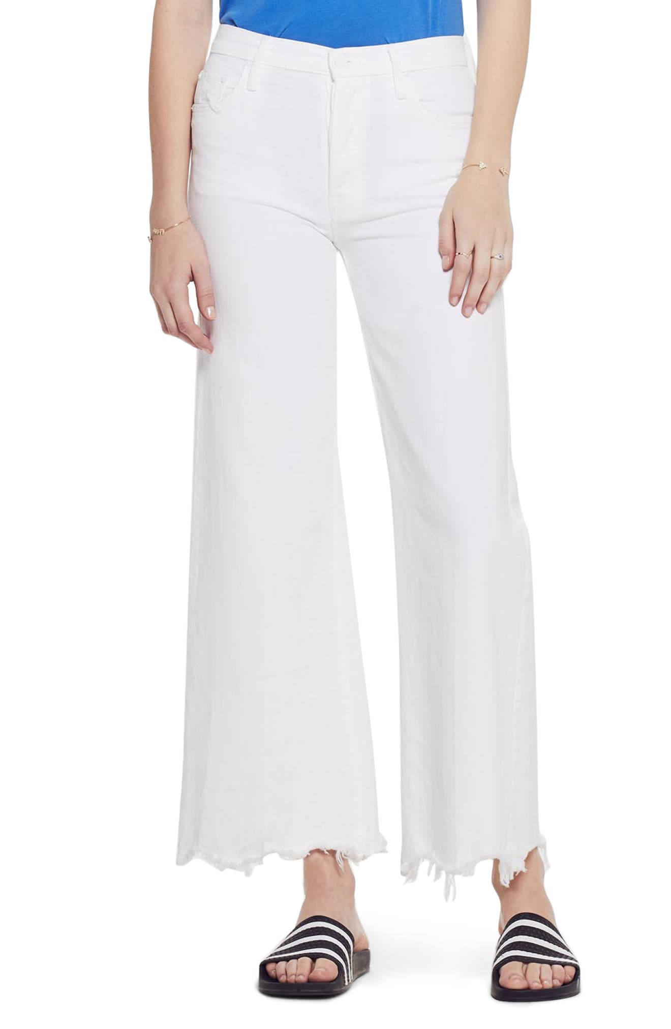high waisted ripped flare jeans