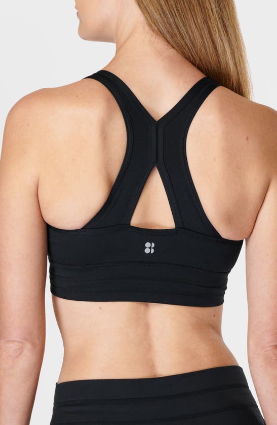 Shop Sweaty Betty Gaia Yoga Sports Bra In Black