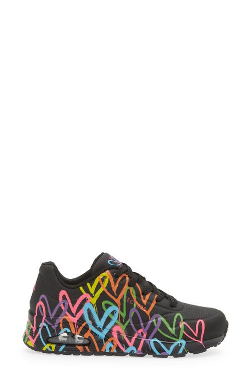 Shop Skechers Uno Highlight Love Sneaker In Black/multi