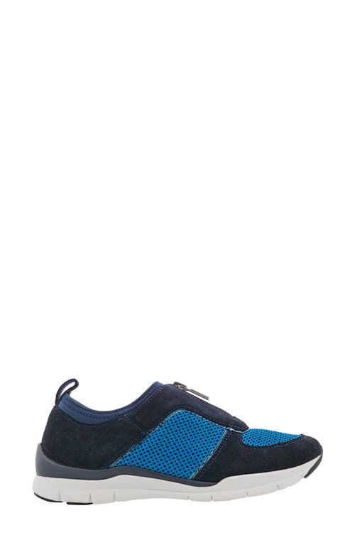 Ros Hommerson Fly Zip Sneaker In Navy Multi