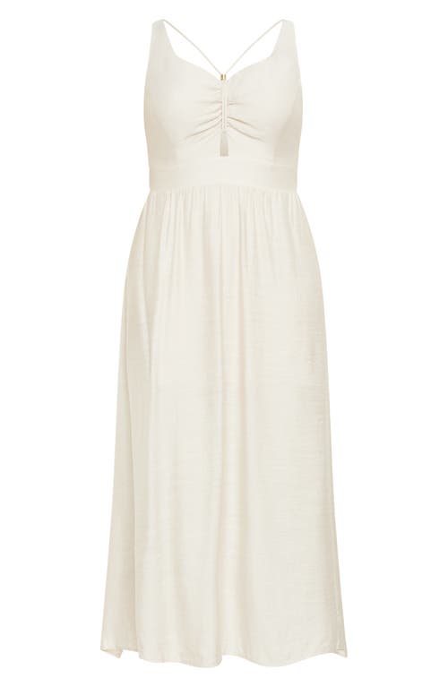 Shop City Chic Iman Dress In Oat