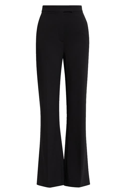 Max Mara Norcia Pleated Jersey Straight Pants In Black
