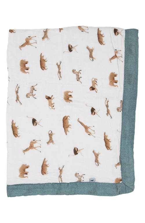 little unicorn Organic Cotton Muslin Baby Blanket in Animal Crackers at Nordstrom