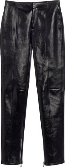 Bottega Veneta Stretch Shiny Leather Pants - Black