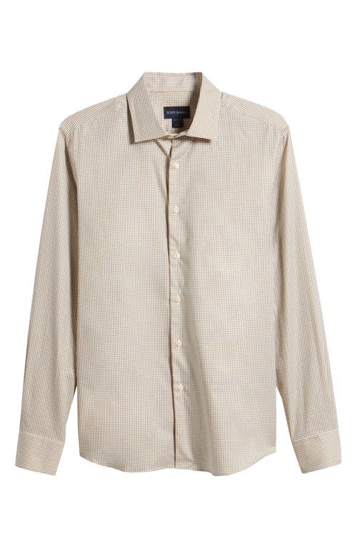 Scott Barber Check Cotton Button-up Shirt In Khaki