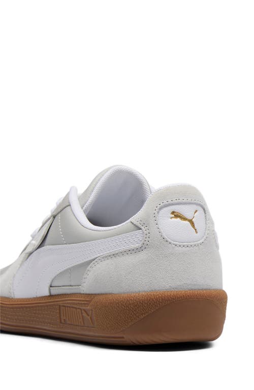 Shop Puma Palermo Sneaker In  White/light Gray/gold