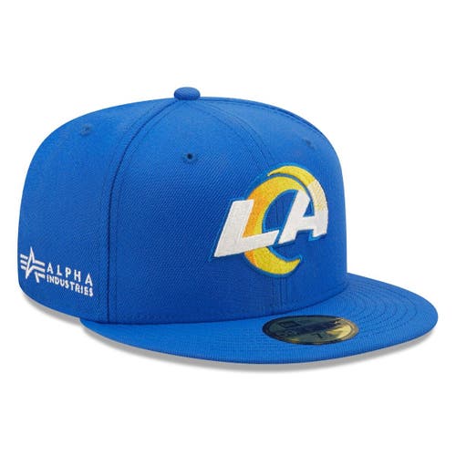 Men's New Era x Alpha Industries Royal Los Angeles Rams Alpha 59FIFTY Fitted Hat