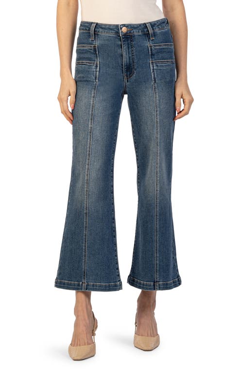 Meg Seamed High Waist Ankle Flare Jeans in Exceeded