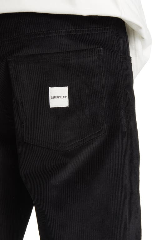 Cat Wwr Corduroy Slim Fit Five-pocket Pants In Black