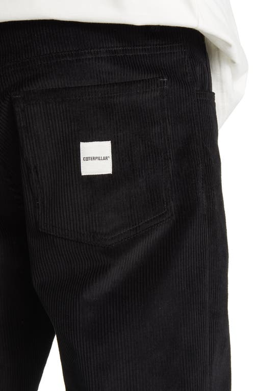 Shop Cat Wwr Corduroy Slim Fit Five-pocket Pants In Black