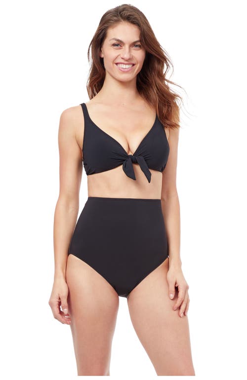 Profile By Gottex Tutti Frutti Tie Knot Bikini Top In Black