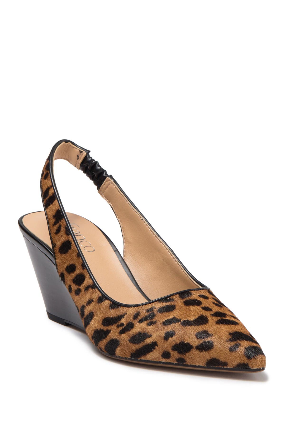 franco sarto leopard wedge shoes