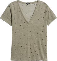 Rails Cara V-Neck Slub Knit Tee