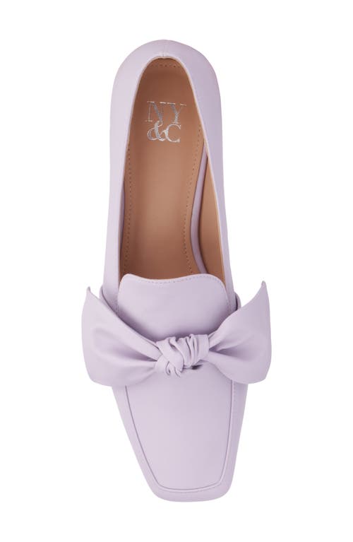 New York And Company Dominica Bow Loafer In Lilac