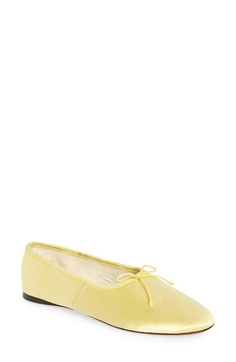 Yellow store flat shoes