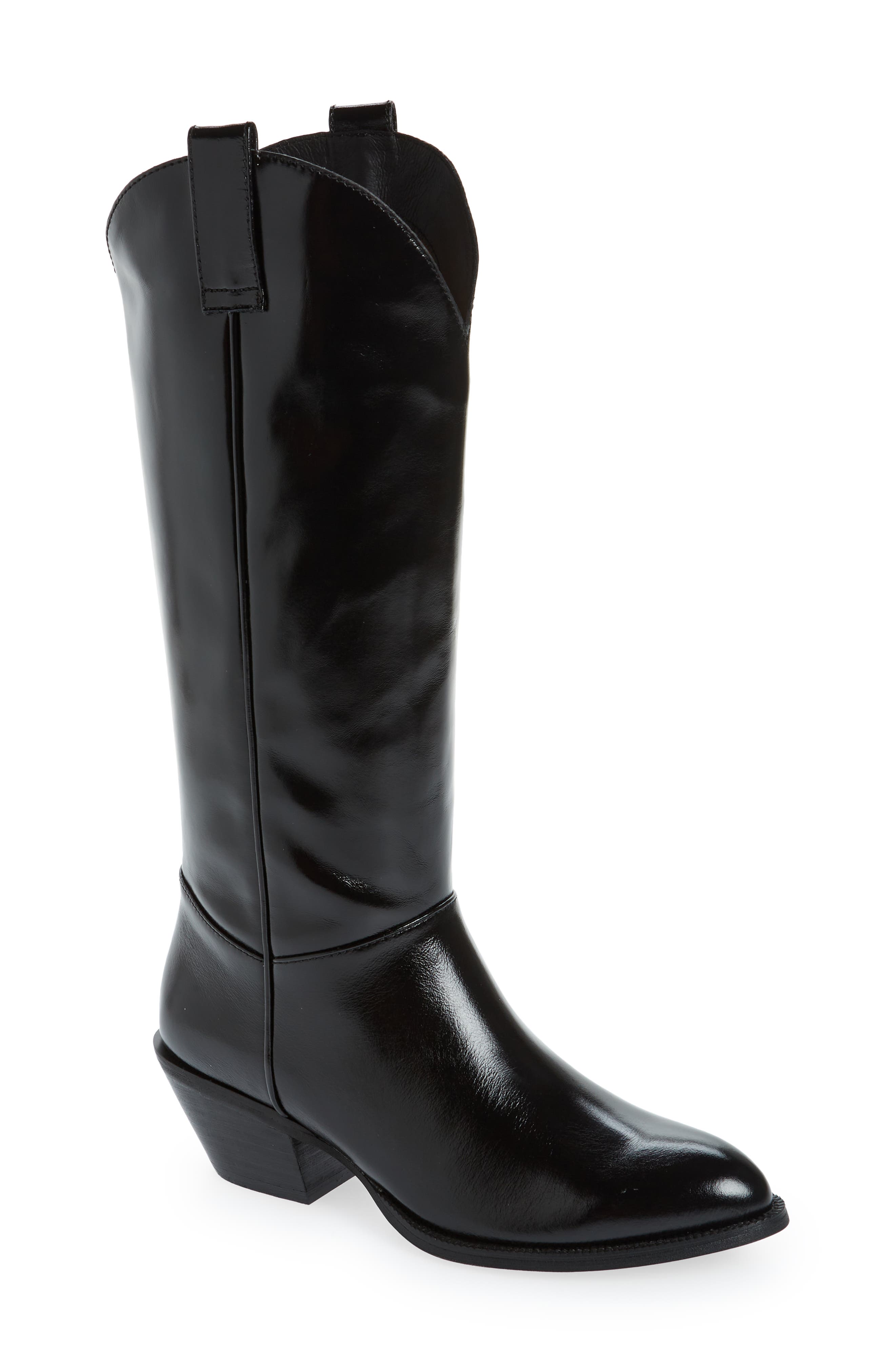 womens calf length leather boots