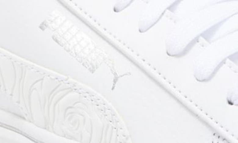 Shop Puma Smash Platform V3 Imprint Sneaker In White- Silver