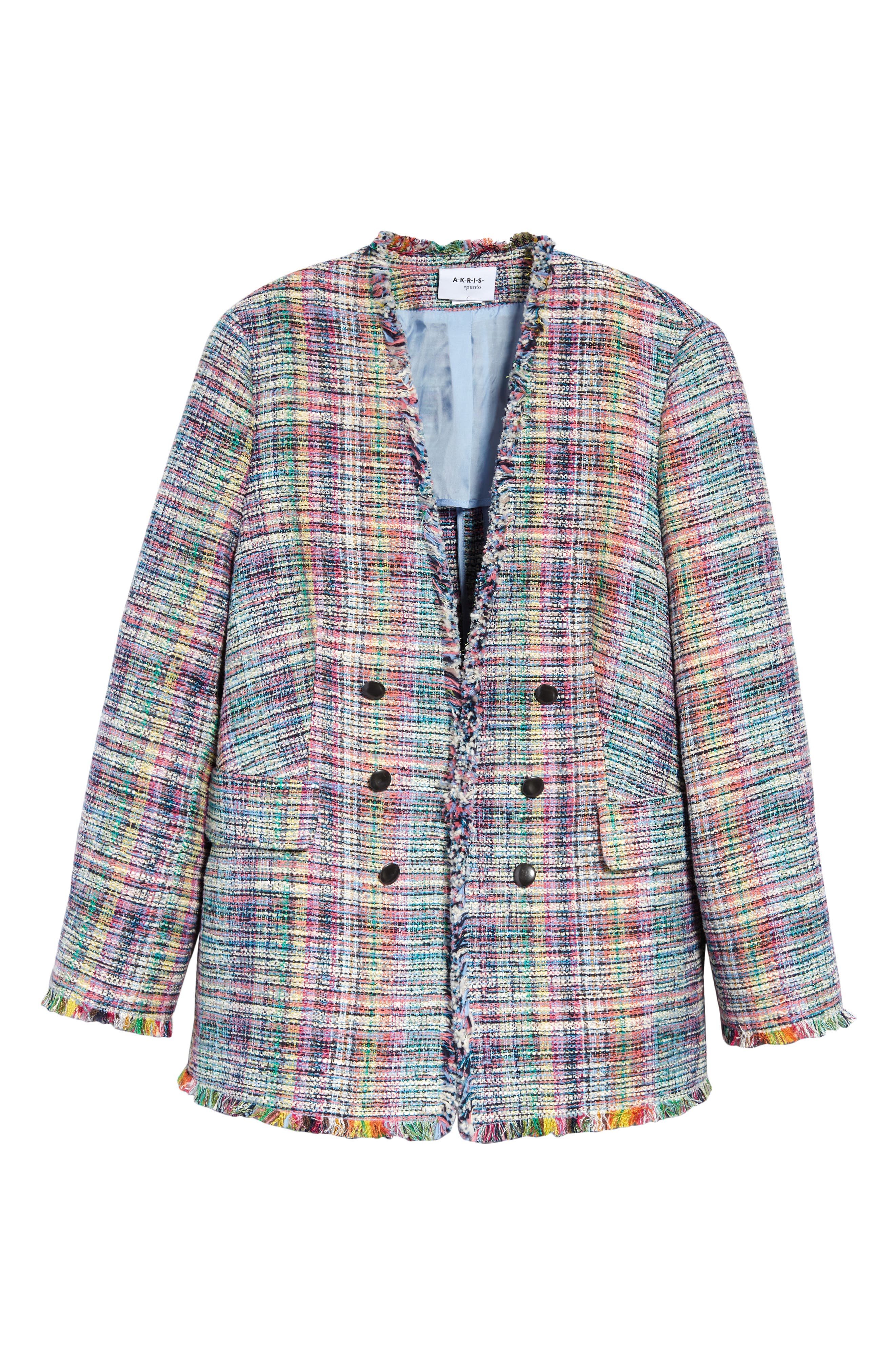 multicolor tweed coat