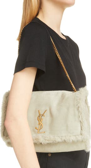 Saint Laurent Kate Small Reversible Shearling Shoulder Bag