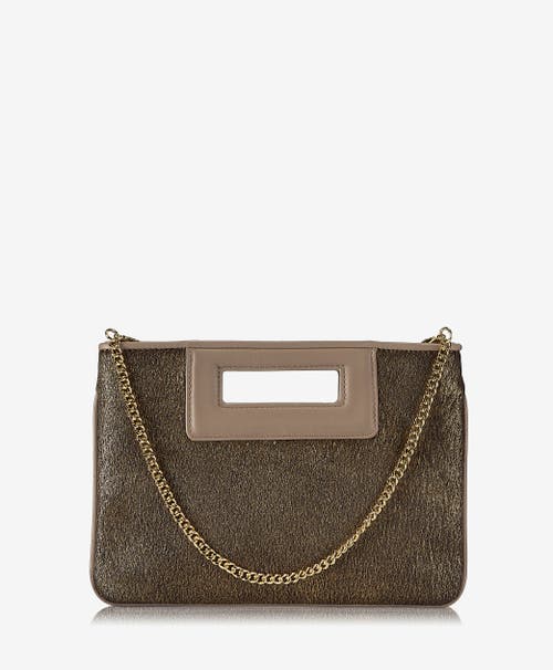 Gigi New York Willa Clutch In Gold Haircalf