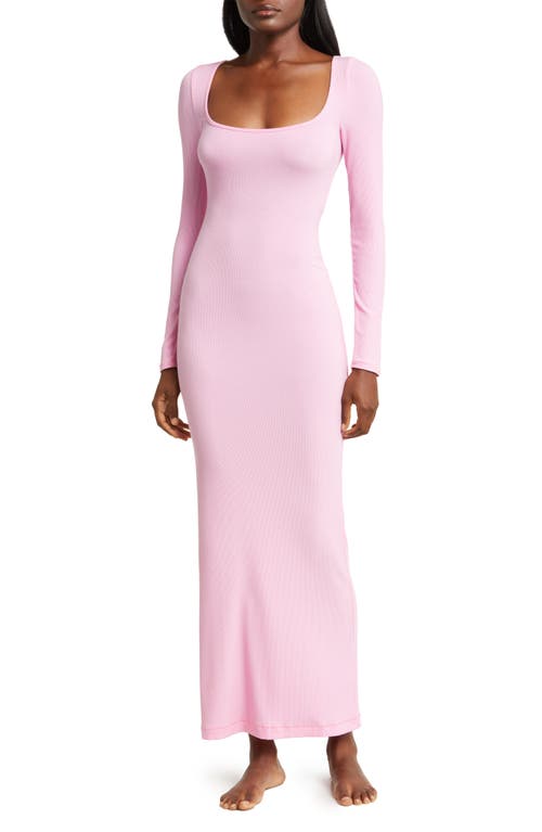 SKIMS Soft Lounge Long Sleeve Dress in Cotton Candy