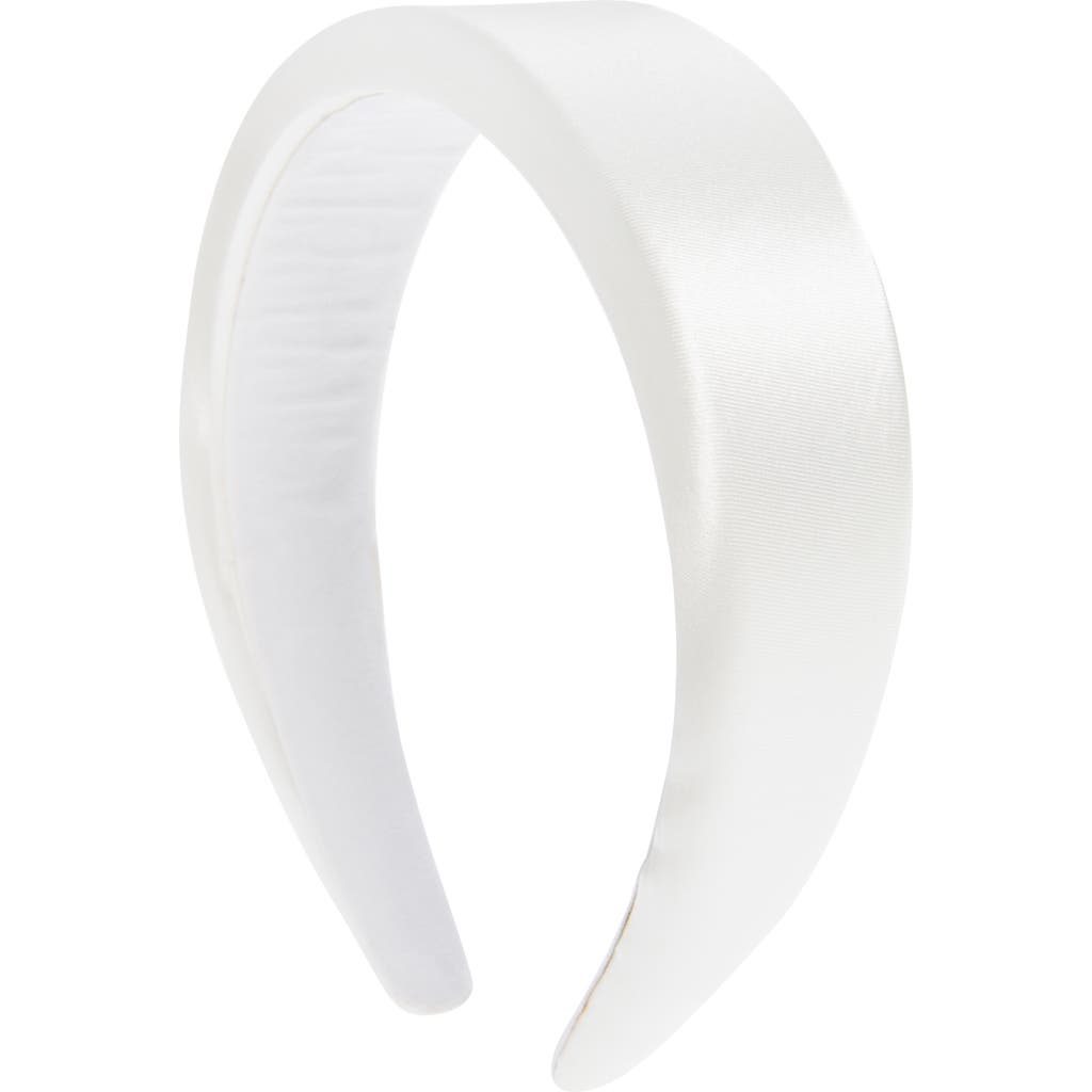 Bp. Padded Satin Wide Headband In Ivory