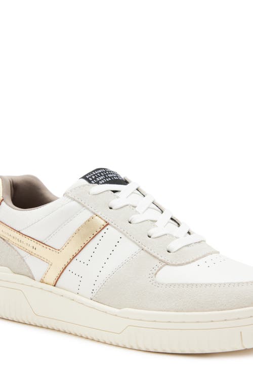 Shop Allsaints Vix Low Top Sneaker In White/gold