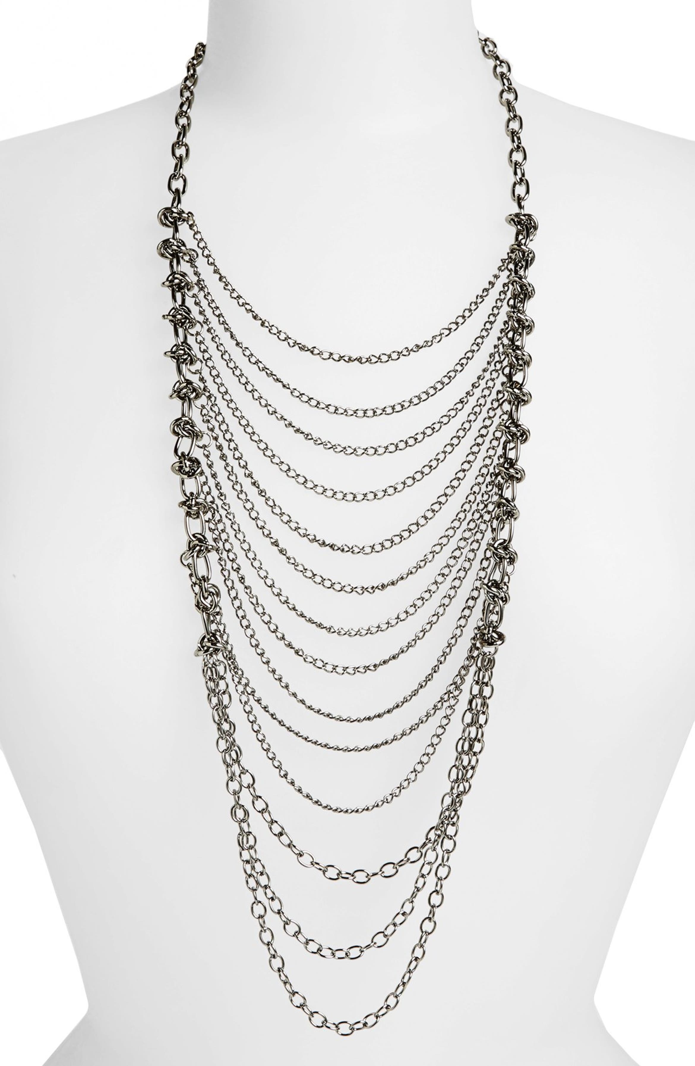 Leith Long Multi Chain Ladder Necklace | Nordstrom