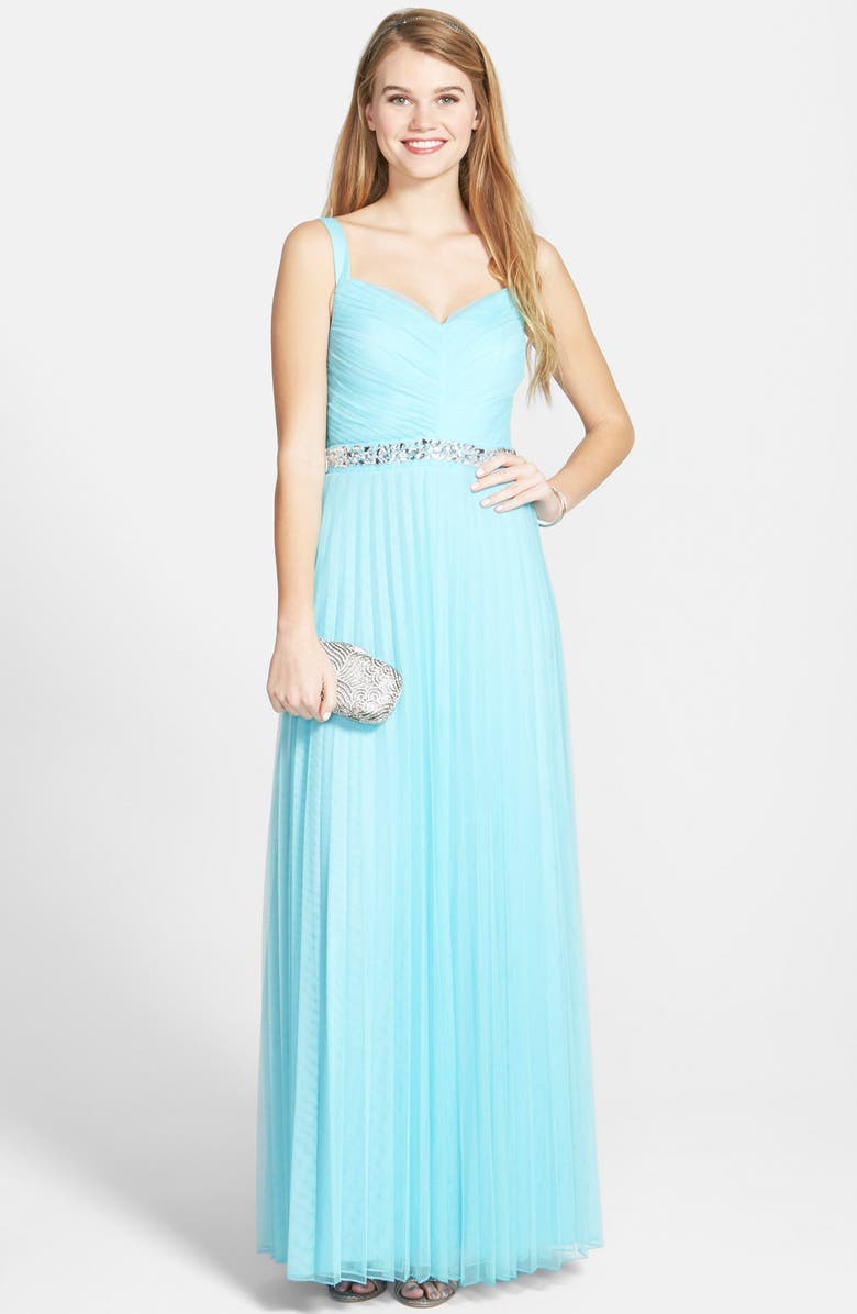 Speechless Embellished Pleated Tulle Gown (Juniors) | Nordstrom