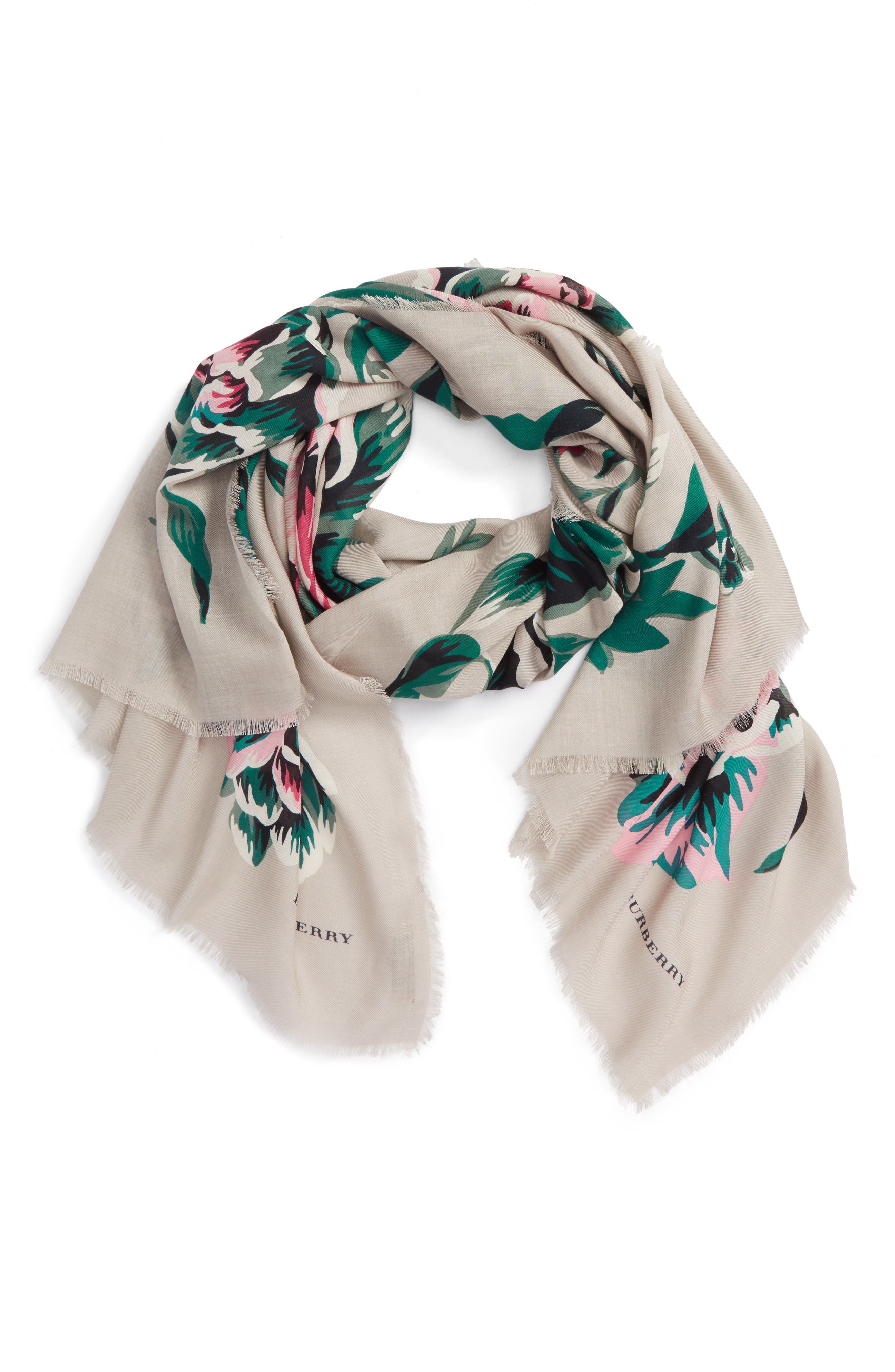 burberry floral scarf