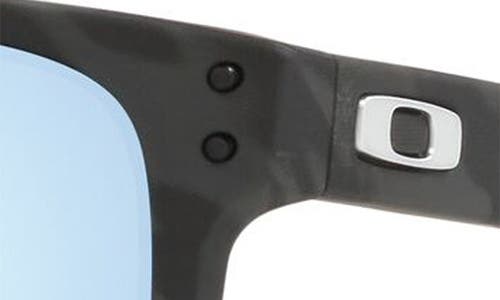 Shop Oakley Holbrook 57mm Polarized Sunglasses In Matte Black Camo/deep Water