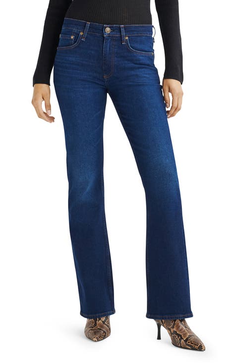 mid-rise bootcut jeans