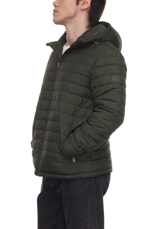 Shop Rokka&rolla Midweight Puffer Jacket In Olive