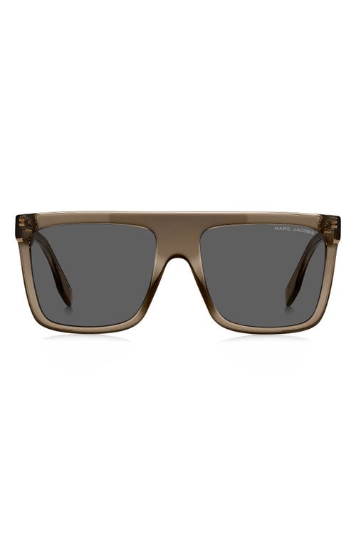 Marc Jacobs 57mm Flat Top Sunglasses in Brown /Grey