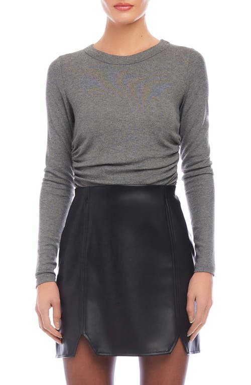 Fifteen Twenty Side-shirred Top In Charcoal In Charcoal