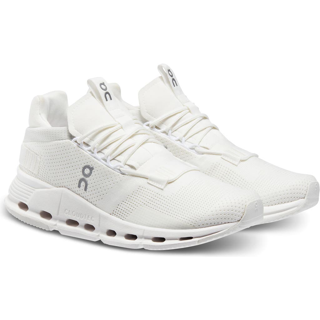 On Cloudnova Sneaker In Undyed White/white