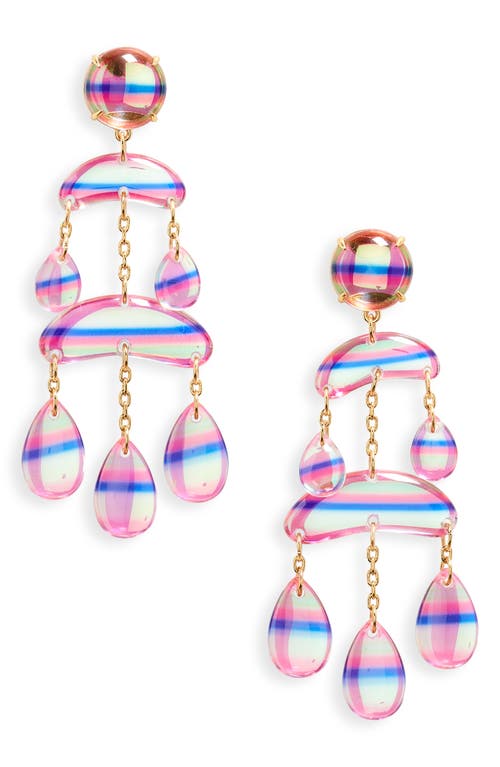 Raindrop Chandelier Earrings in Holographic Rainbow