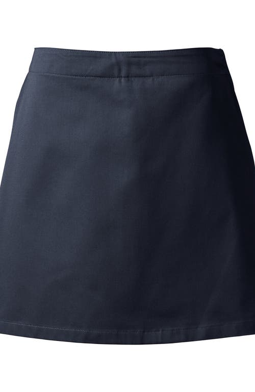 Lands' End School Uniform Young  Blend Chino Skort Above Knee In Classic Navy