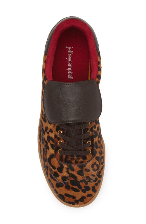 Shop Jeffrey Campbell Dillan Genuine Calf Hair Sneaker In Brown Black Cheetah