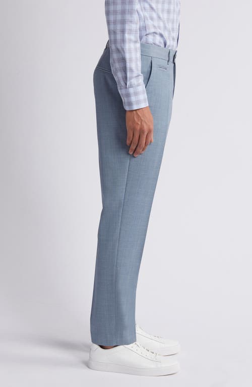 Shop Hugo Boss Boss Genius Slim Fit Virgin Wool Dress Pants In Light Blue