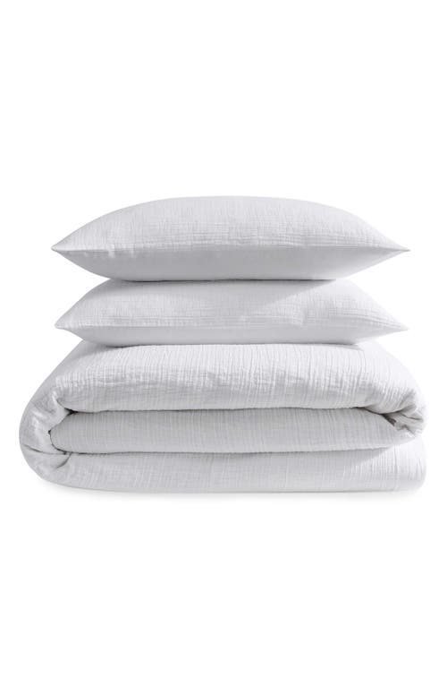 Calvin Klein Jacquard Cotton Duvet & Shams Set in White at Nordstrom