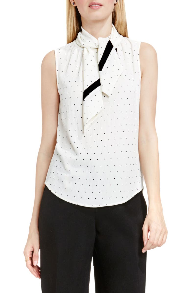 Vince Camuto Pin Dot Jabot Blouse | Nordstrom