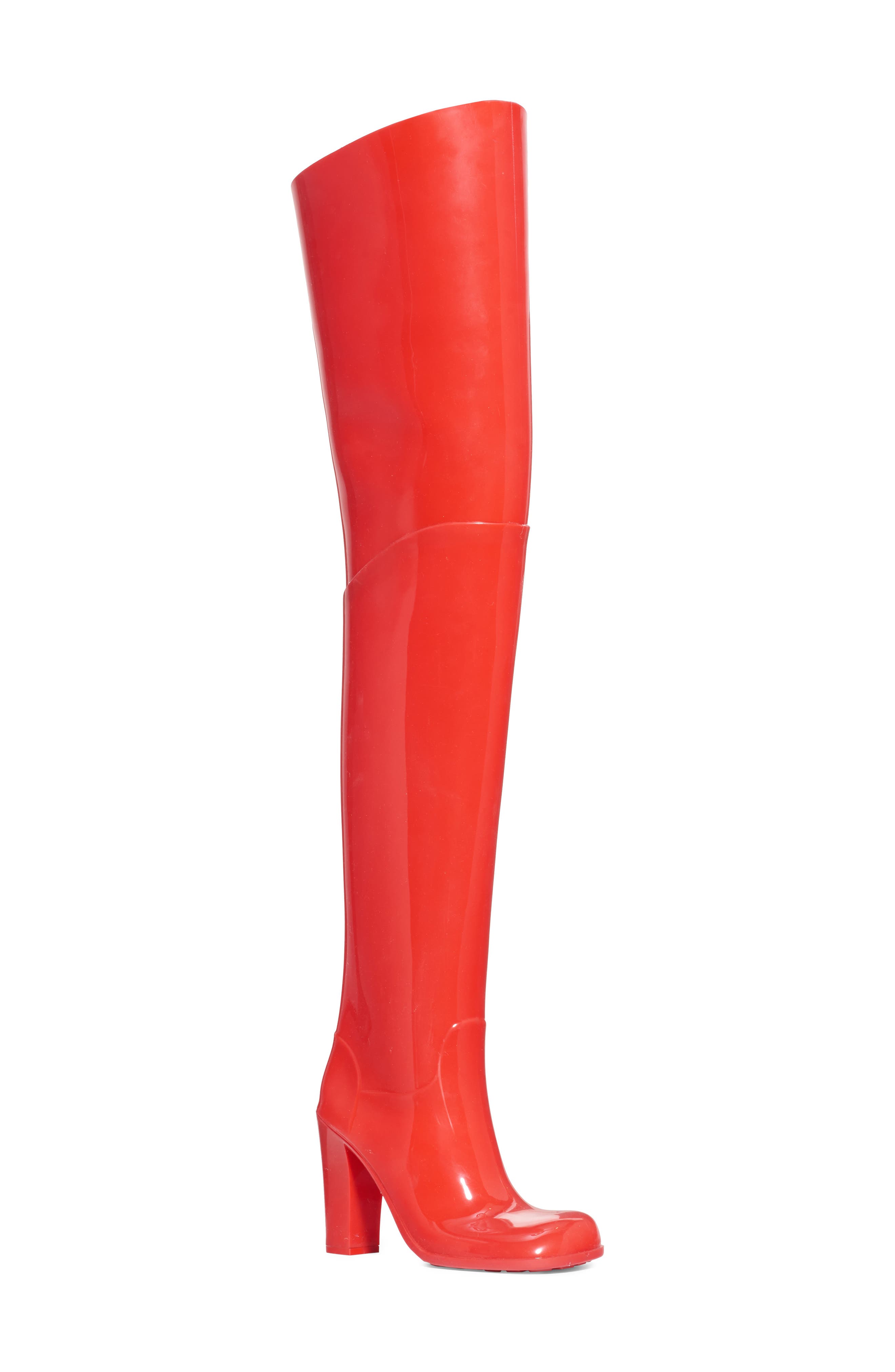 red rubber boots
