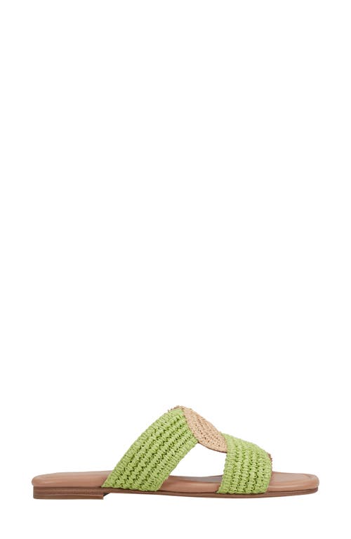 Shop Marc Fisher Ltd Navie Slide Sandal In Green/natural