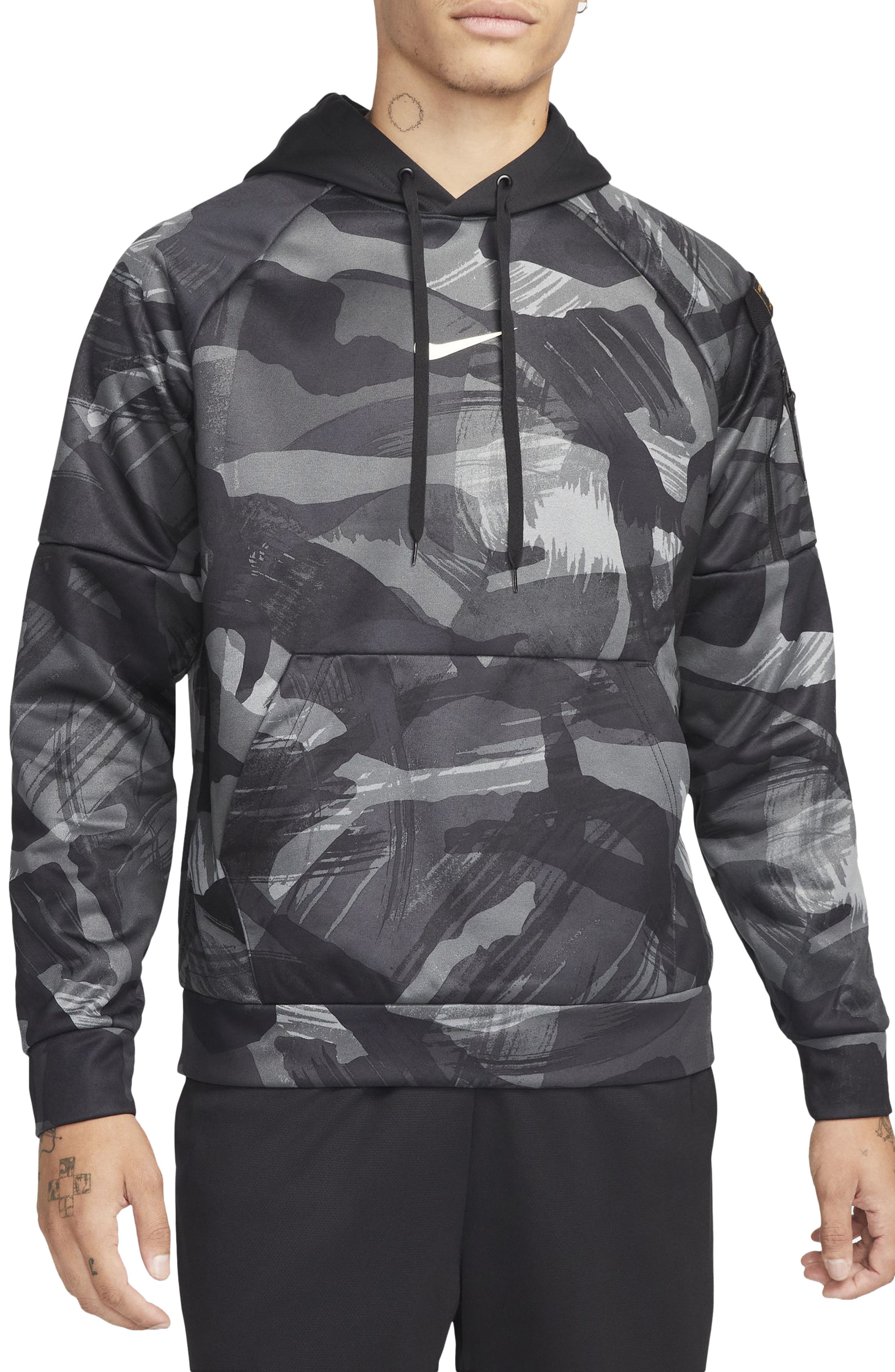 trening nike camouflage print zipped hoodie
