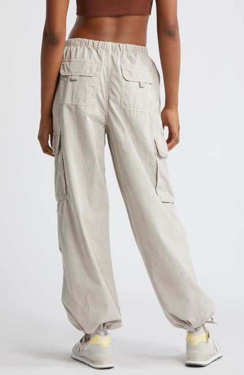 Shop Bp. Parachute Cotton Cargo Pants In Beige Pumice