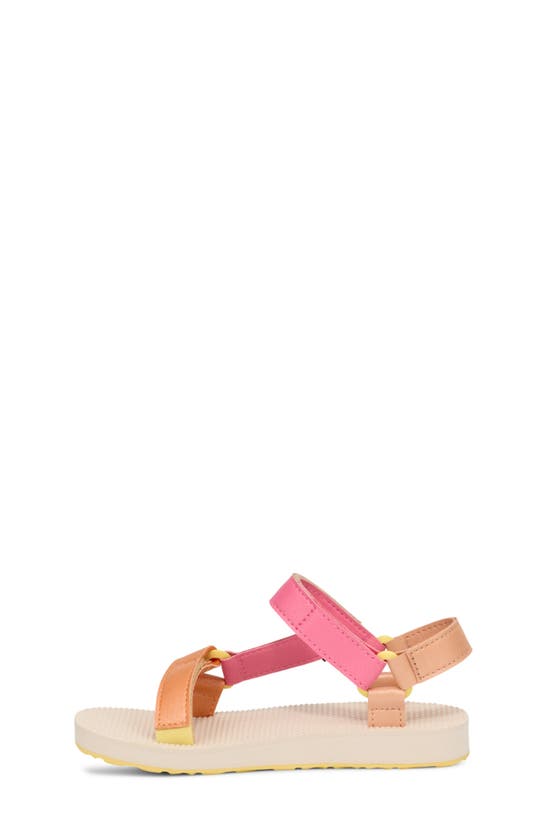 Shop Teva Kids' Original Universal Glisten Water Friendly Slingback Sandal In Pink Lemonade Multi