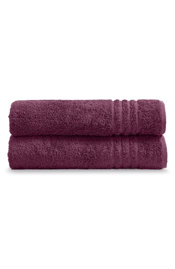 Ella Jayne Home Solid Cotton 2-piece Bath Towel Set In Plum