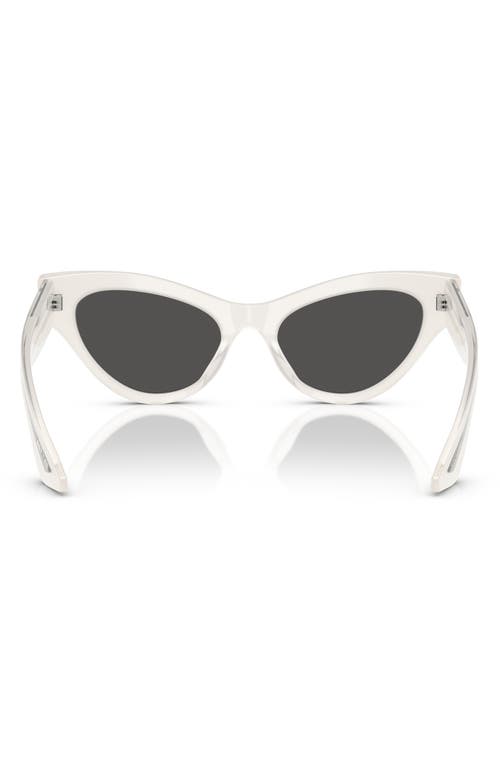 Oliver Peoples X Khaite 54mm Cat Eye Sunglasses In White Grey