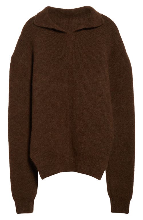 Shop Rick Owens Tabard Fisherman Knit Alpaca & Wool Blend Sweater In Brown